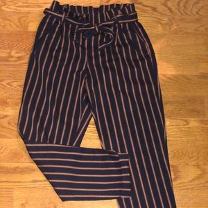 Zara paper bag tie waist pants